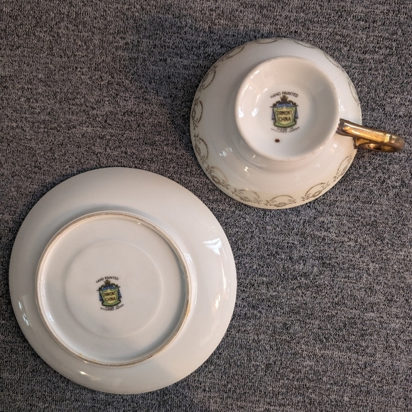 3/$30 | Trimont Pink and Orange Floral Cup& Saucer Set, Made in Occupied Japan - Picture 5 of 6